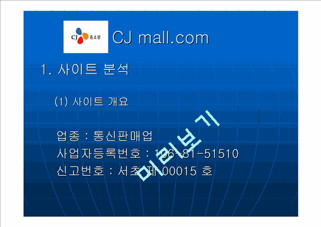 [경영학과] 인터넷마케팅cjmall   (9 )